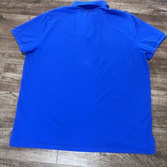 Polo Ralph Lauren Polo Shirt Mens 2XL Blue Custom Slim Fit Short Sleeve Pony - Picture 5 of 7